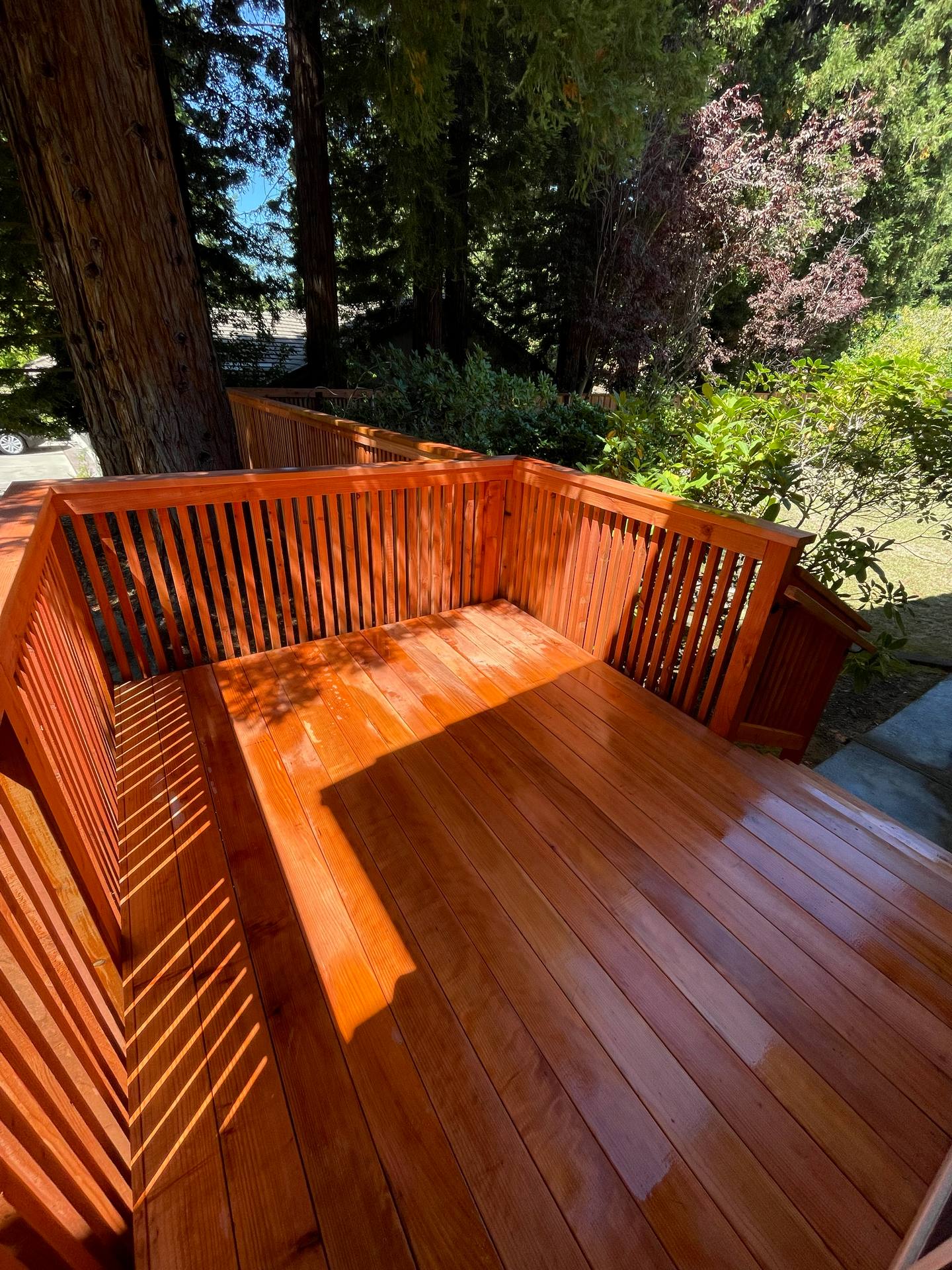 Redwood deck