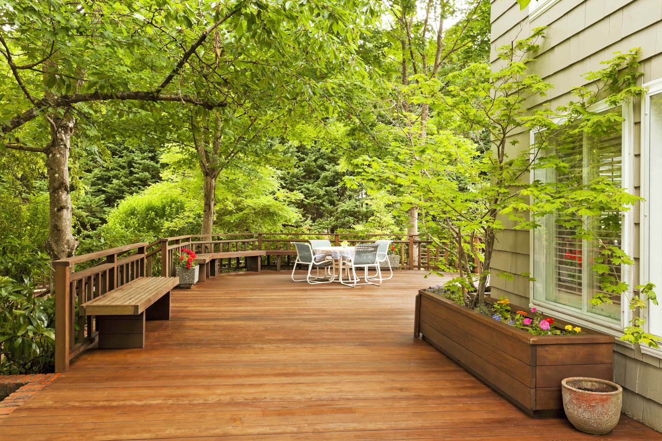 Professionally designed backyard deck